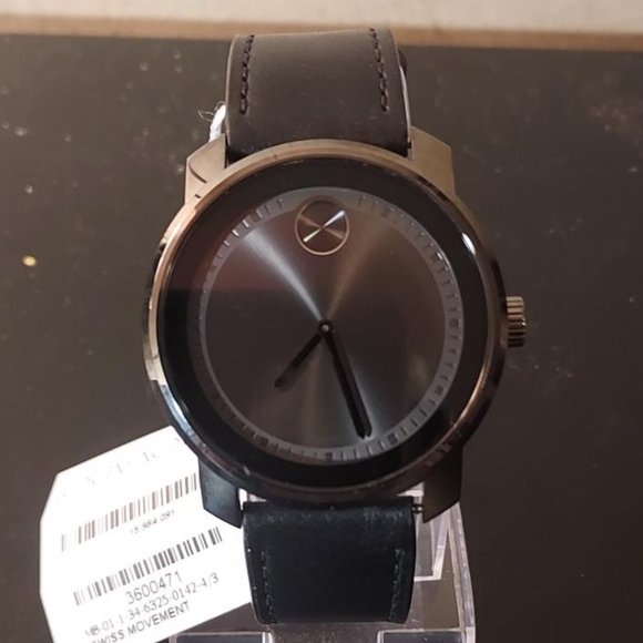 Movado Other - BRAND NEW MOVADO BOLD SWISS BLACK MENS LEATHER BAND.